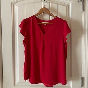 LOFT Flutter Sleeve Top